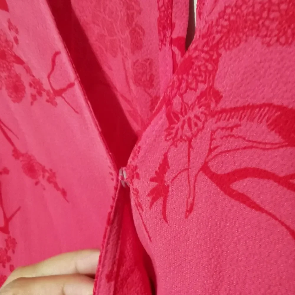 H&M Hot Pink Floral Long Sleeve‎ Romper